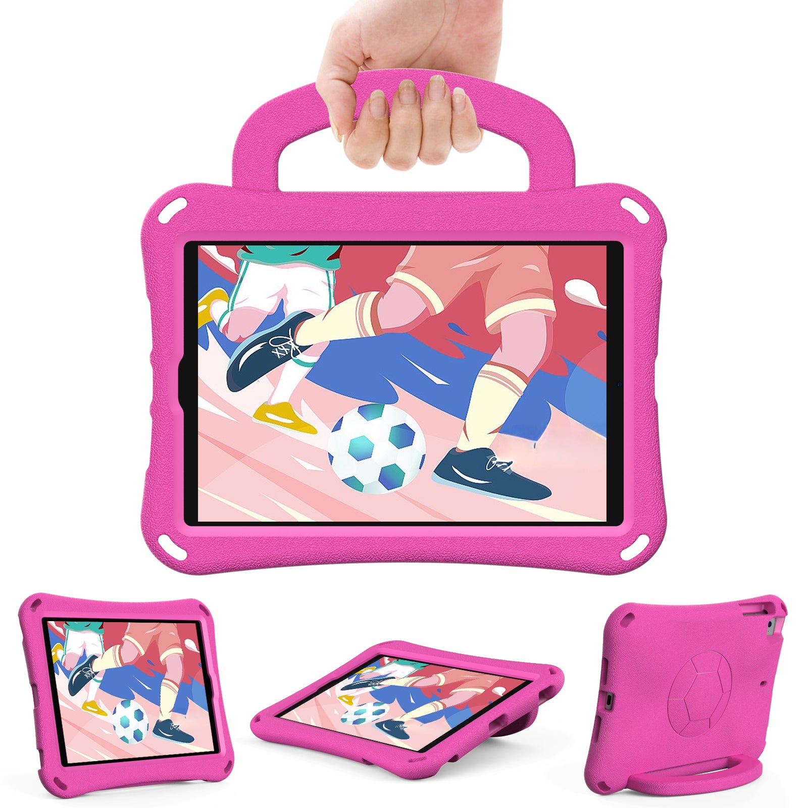 For iPad Mini / Mini 2 / mini 3 / mini 4 / mini (2019) 7.9 inch Kickstand Case Soccer-Pattern EVA Tablet Hard Cover For iPad Mini / Mini 2 / mini 3 / mini 4 / mini (2019) 7.9 inch Kickstand Case Soccer-Pattern EVA Tablet Hard Cover